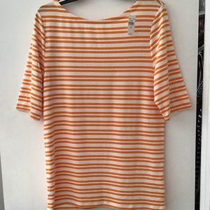 NWT Gap U-back Short Sleeve Stripe T-shirt Size XLT